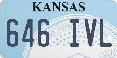 KS license plate 646IVL