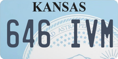 KS license plate 646IVM