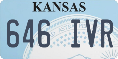 KS license plate 646IVR