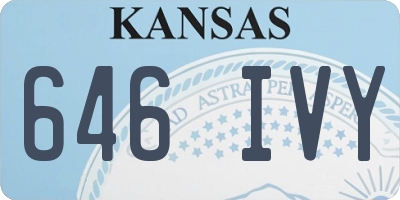 KS license plate 646IVY