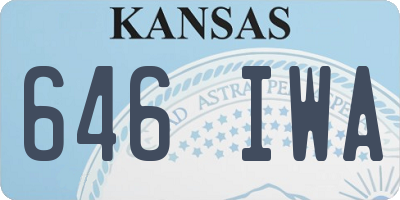 KS license plate 646IWA