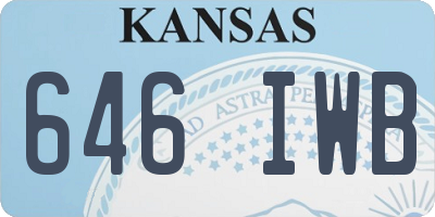 KS license plate 646IWB