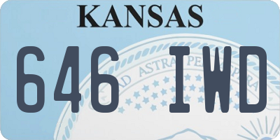 KS license plate 646IWD