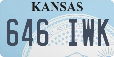 KS license plate 646IWK