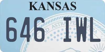 KS license plate 646IWL