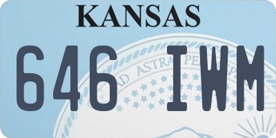 KS license plate 646IWM