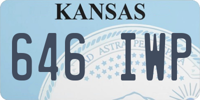 KS license plate 646IWP