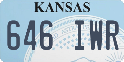 KS license plate 646IWR