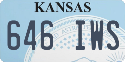 KS license plate 646IWS