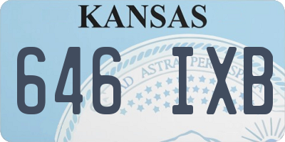 KS license plate 646IXB
