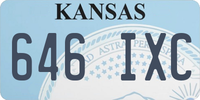 KS license plate 646IXC