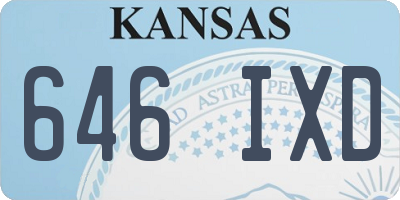 KS license plate 646IXD