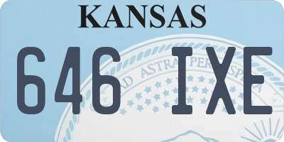 KS license plate 646IXE
