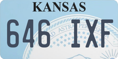 KS license plate 646IXF