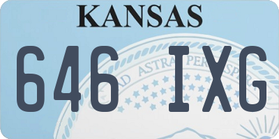 KS license plate 646IXG