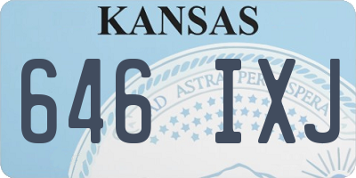 KS license plate 646IXJ