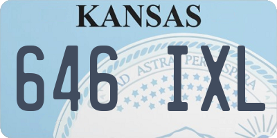 KS license plate 646IXL