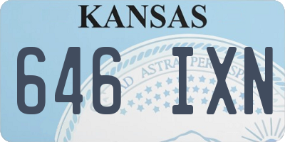 KS license plate 646IXN
