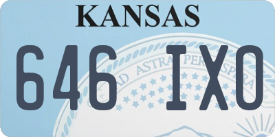 KS license plate 646IXO