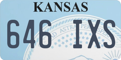 KS license plate 646IXS