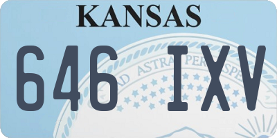 KS license plate 646IXV