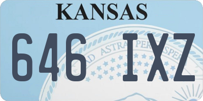 KS license plate 646IXZ
