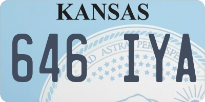 KS license plate 646IYA
