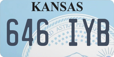 KS license plate 646IYB