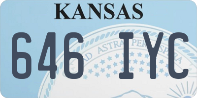 KS license plate 646IYC