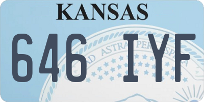 KS license plate 646IYF