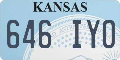 KS license plate 646IYO