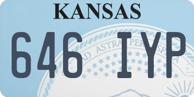 KS license plate 646IYP