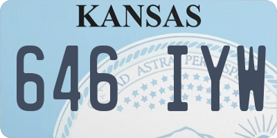 KS license plate 646IYW