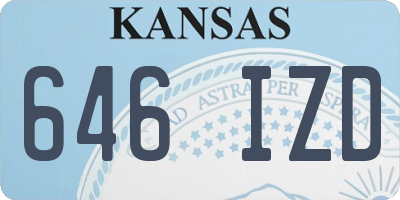 KS license plate 646IZD