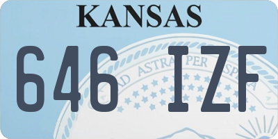 KS license plate 646IZF