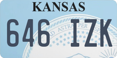 KS license plate 646IZK