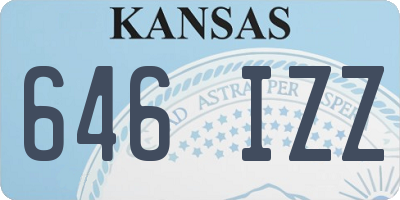 KS license plate 646IZZ