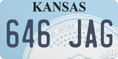 KS license plate 646JAG