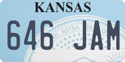 KS license plate 646JAM