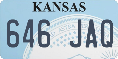 KS license plate 646JAQ