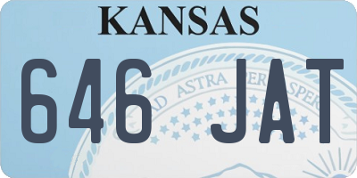 KS license plate 646JAT