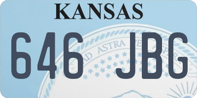 KS license plate 646JBG