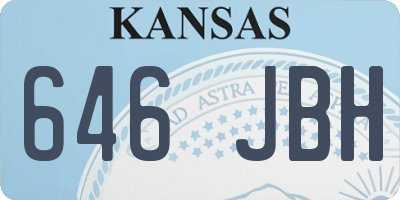 KS license plate 646JBH