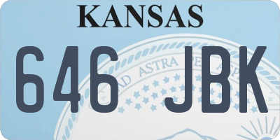 KS license plate 646JBK