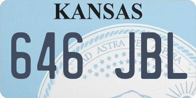 KS license plate 646JBL