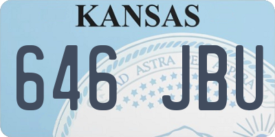 KS license plate 646JBU