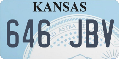 KS license plate 646JBV