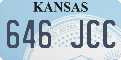 KS license plate 646JCC