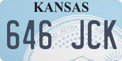 KS license plate 646JCK