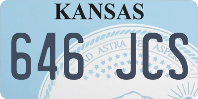 KS license plate 646JCS